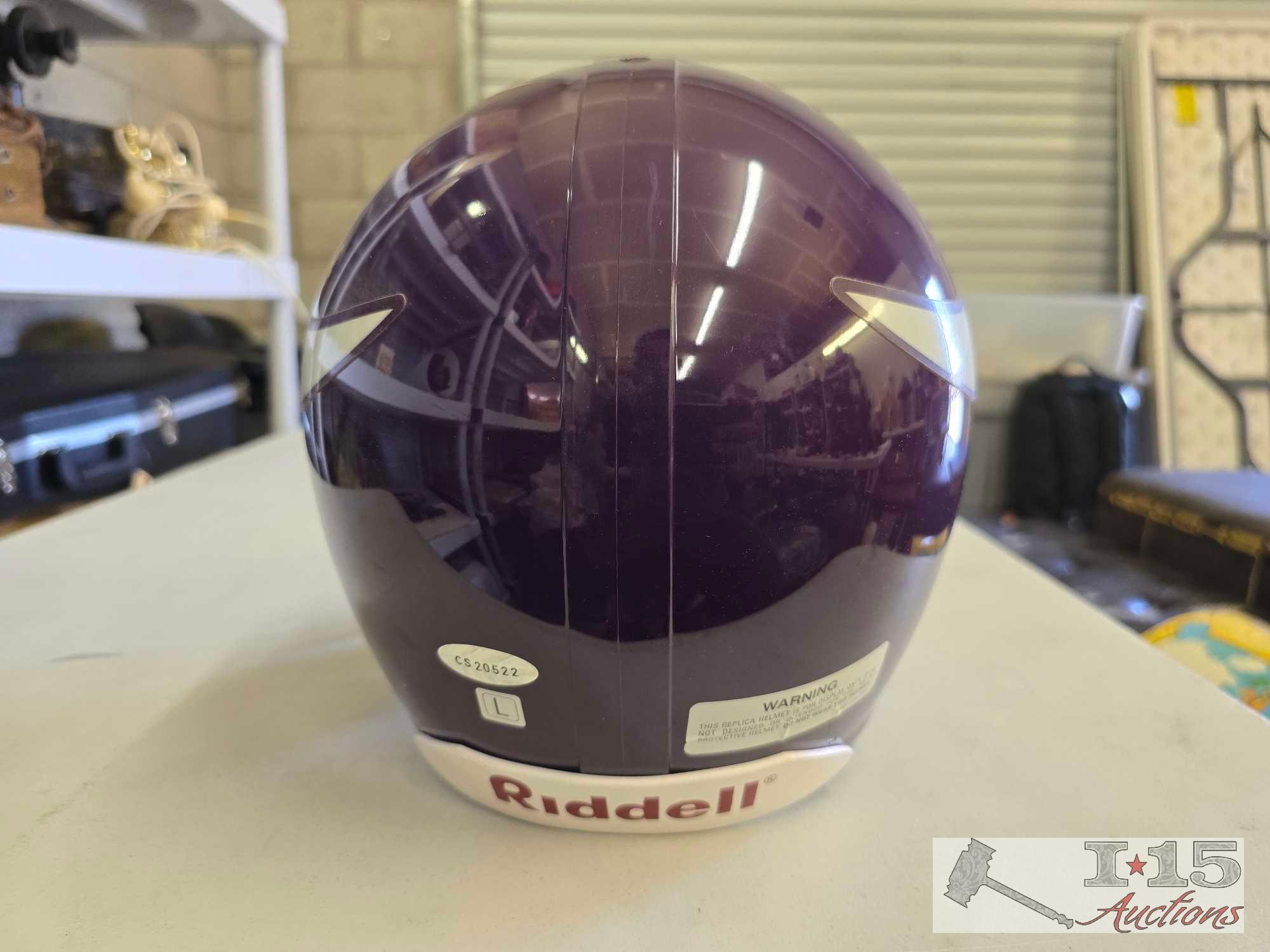 Riddle Replica Autographed Minnesota Vikings Helmet