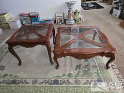 (2) Glass Top Coffee Tables