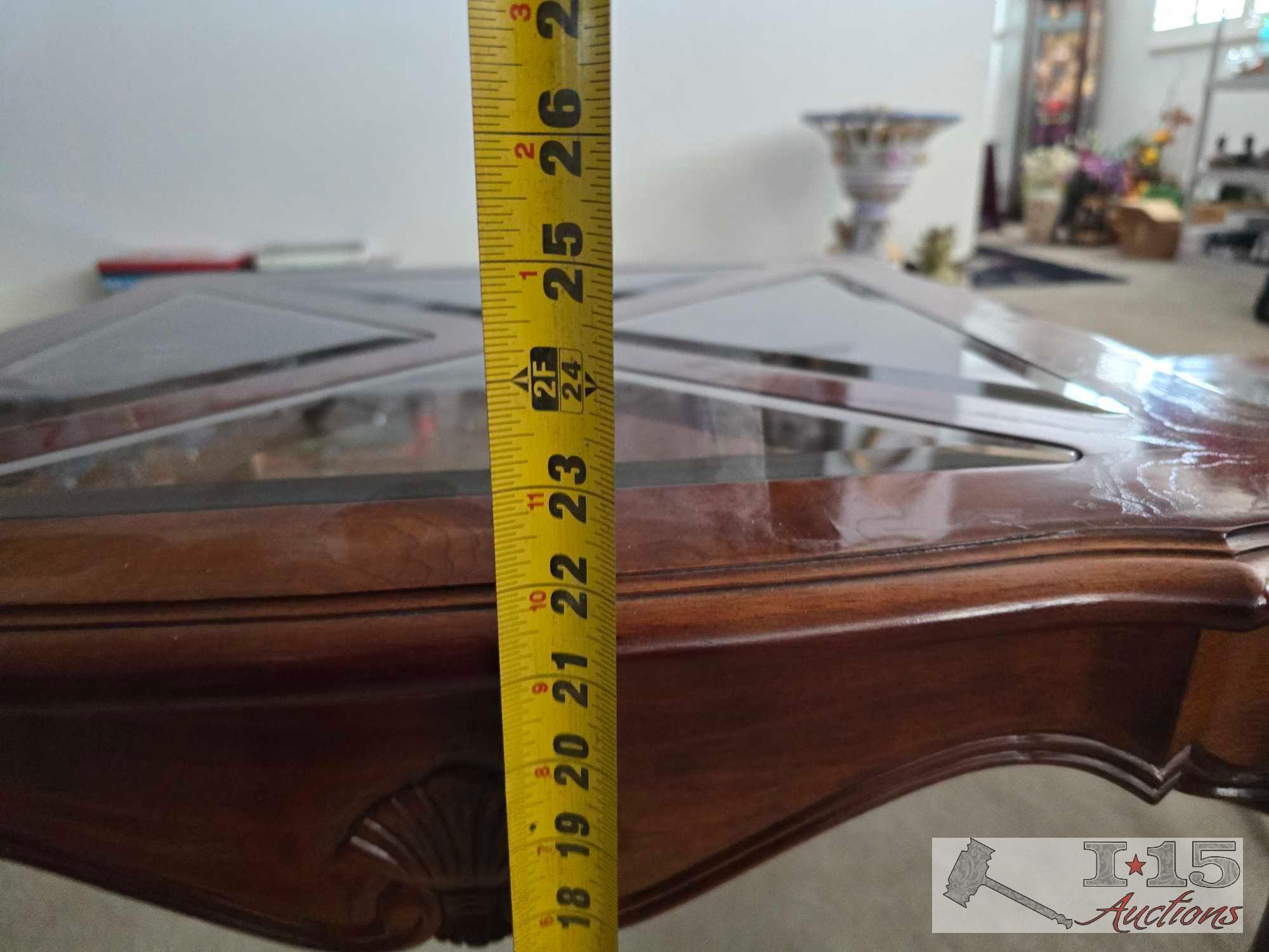 (2) Glass Top Coffee Tables