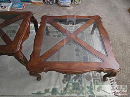 (2) Glass Top Coffee Tables