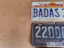 2 License Plates and 1 Plate