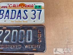 2 License Plates and 1 Plate