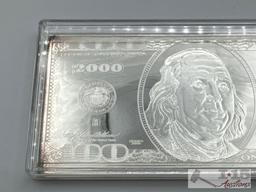 2000 $100 .999 Pure Silver Bar, 4ozt