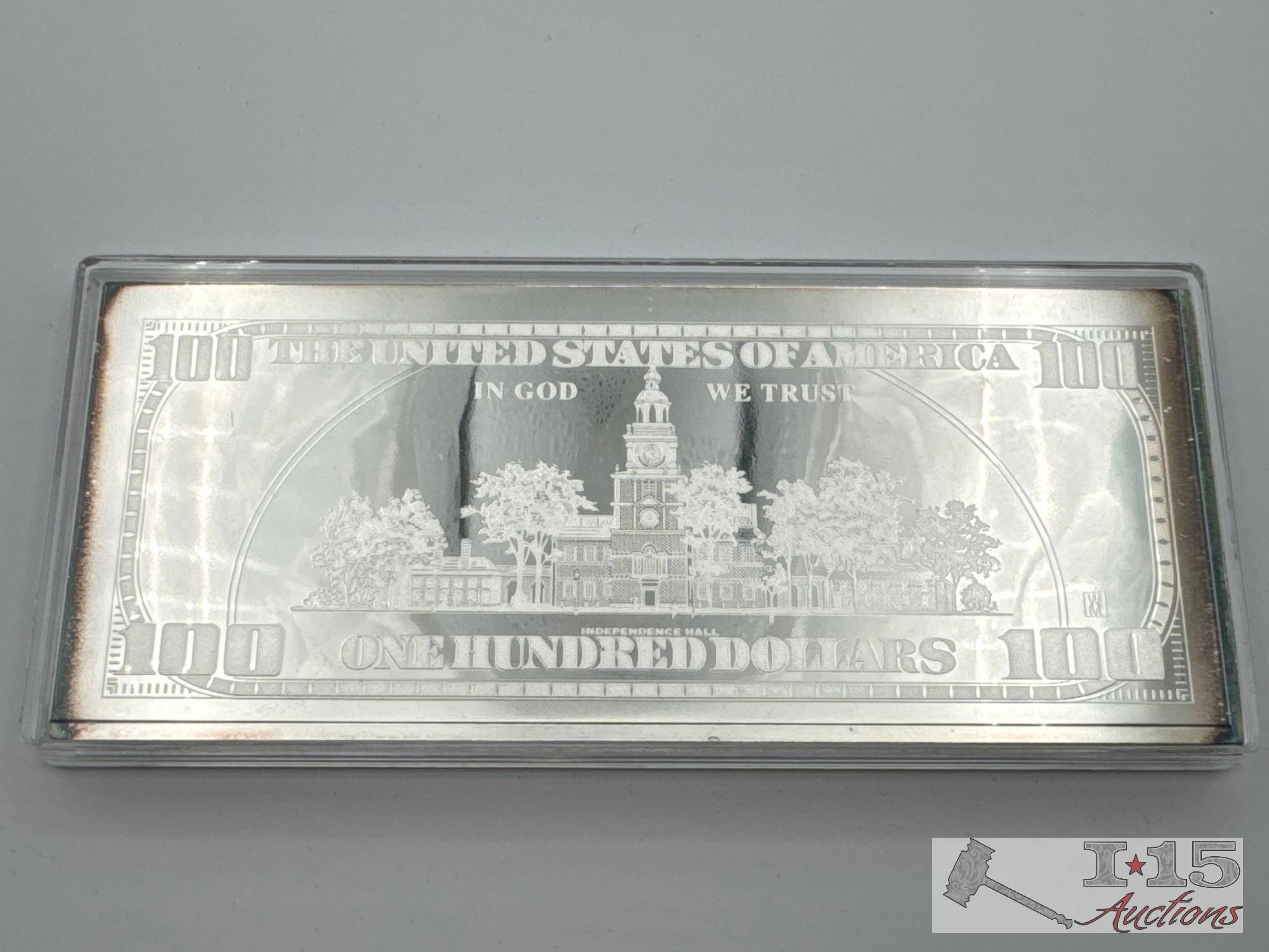 2000 $100 .999 Pure Silver Bar, 4ozt