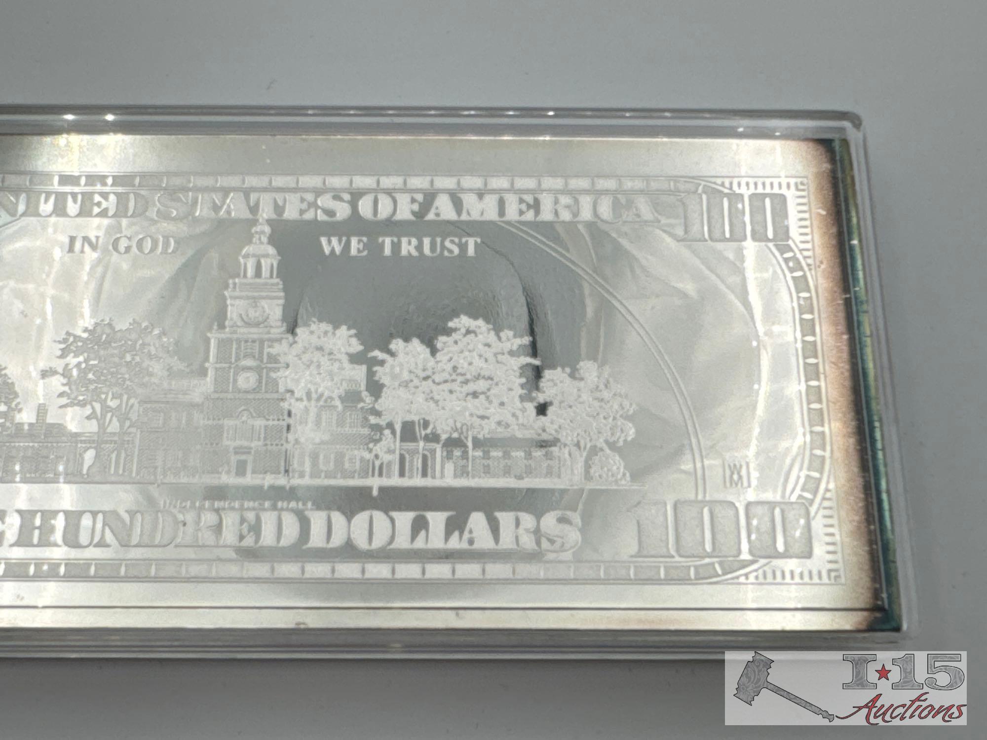 2000 $100 .999 Pure Silver Bar, 4ozt