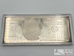 1997 $100 .999 Pure Silver Bar, 4ozt