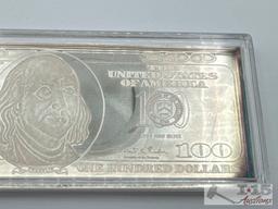 1997 $100 .999 Pure Silver Bar, 4ozt