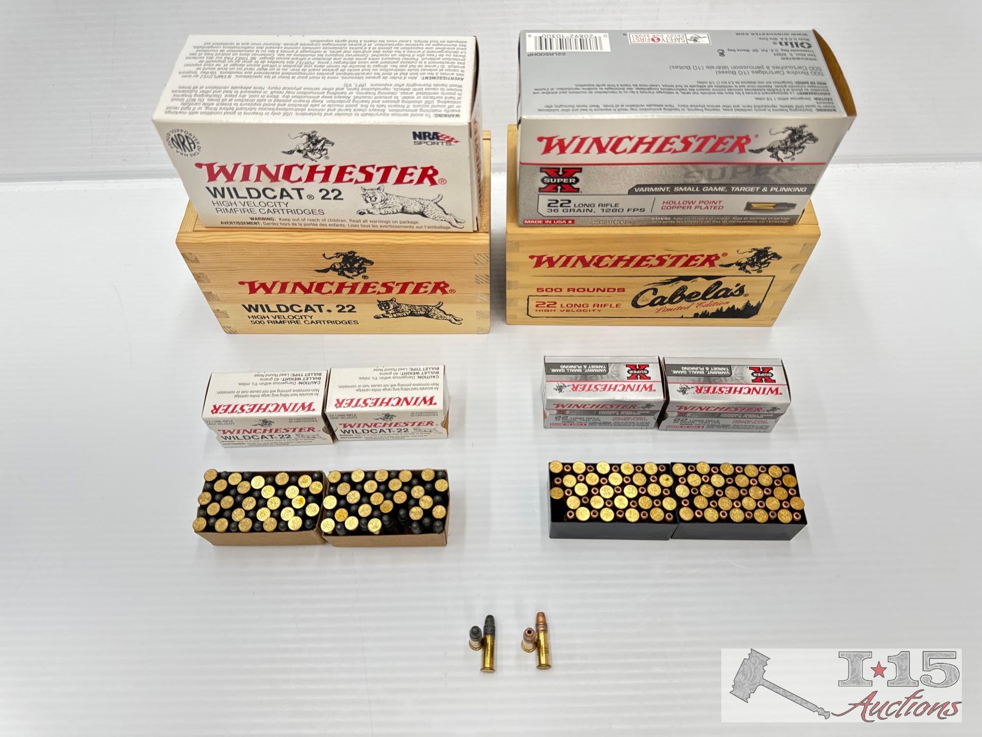 NEW!!! (1000) Rounds of Winchester .22 & .22lr Ammo