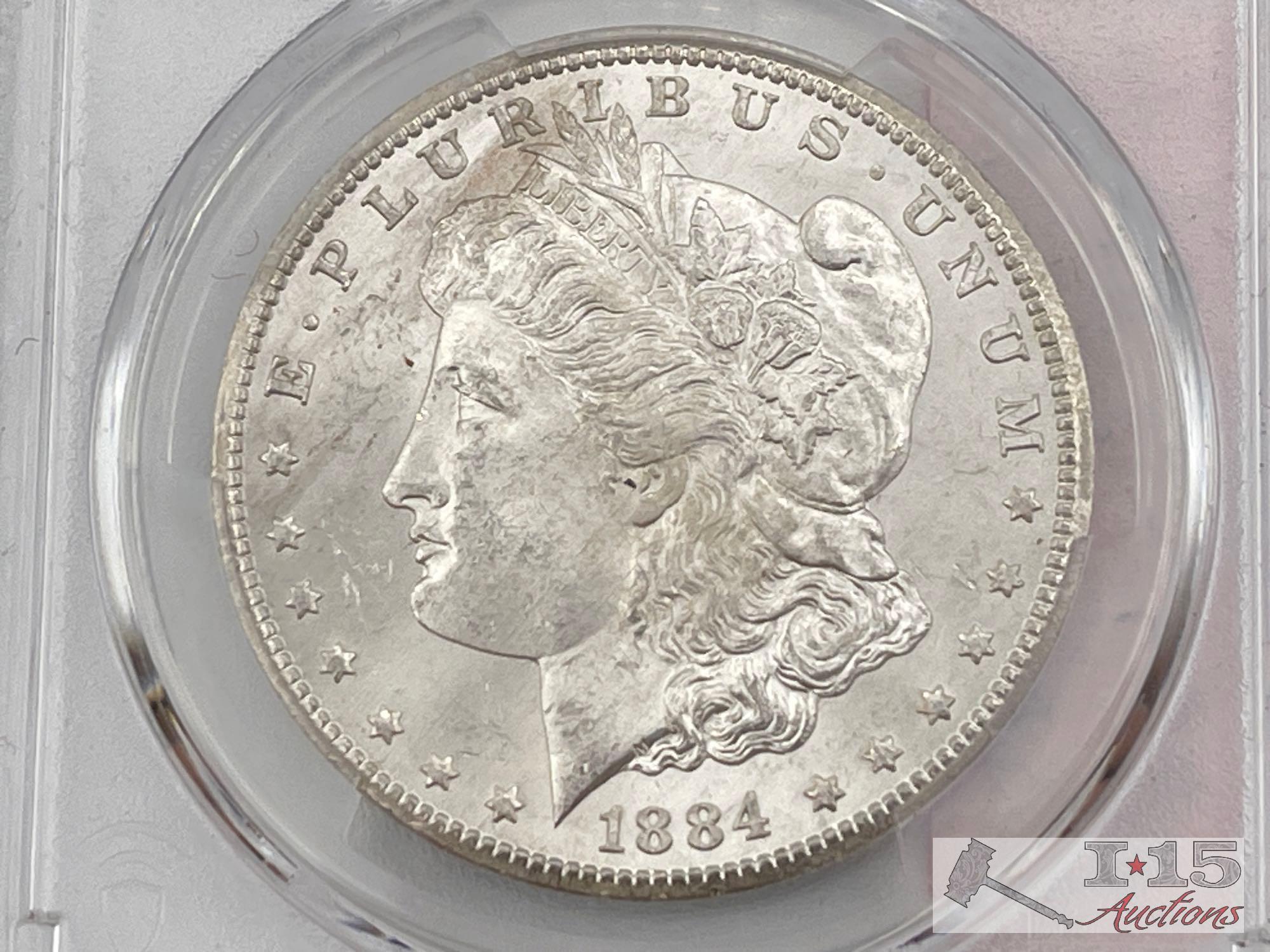 1884-CC Morgan Silver Dollar