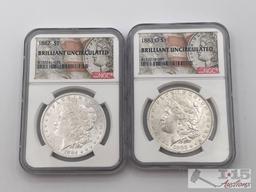 1882-P & 1883-O Morgan Silver Dollar