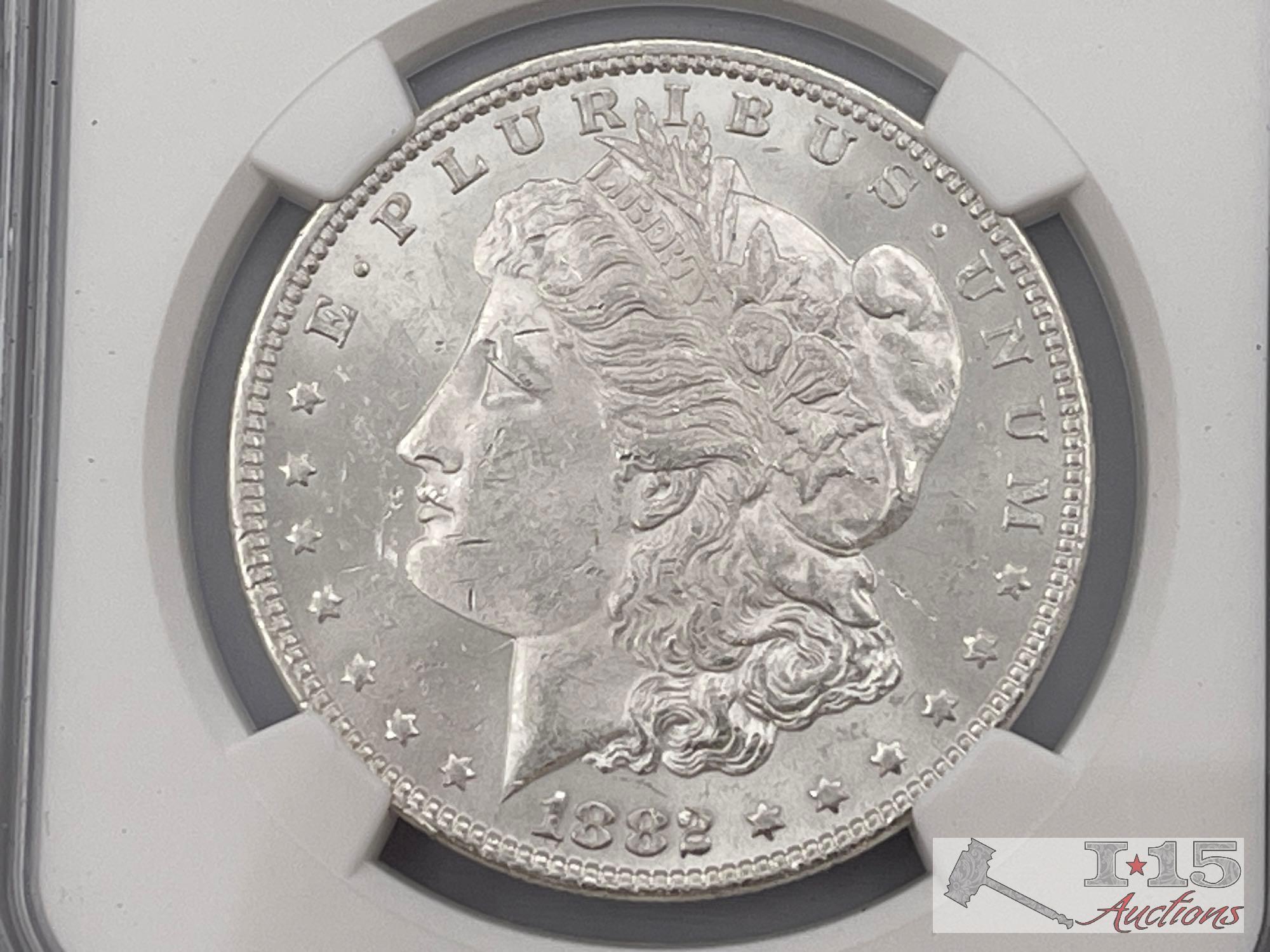 1882-P & 1883-O Morgan Silver Dollar