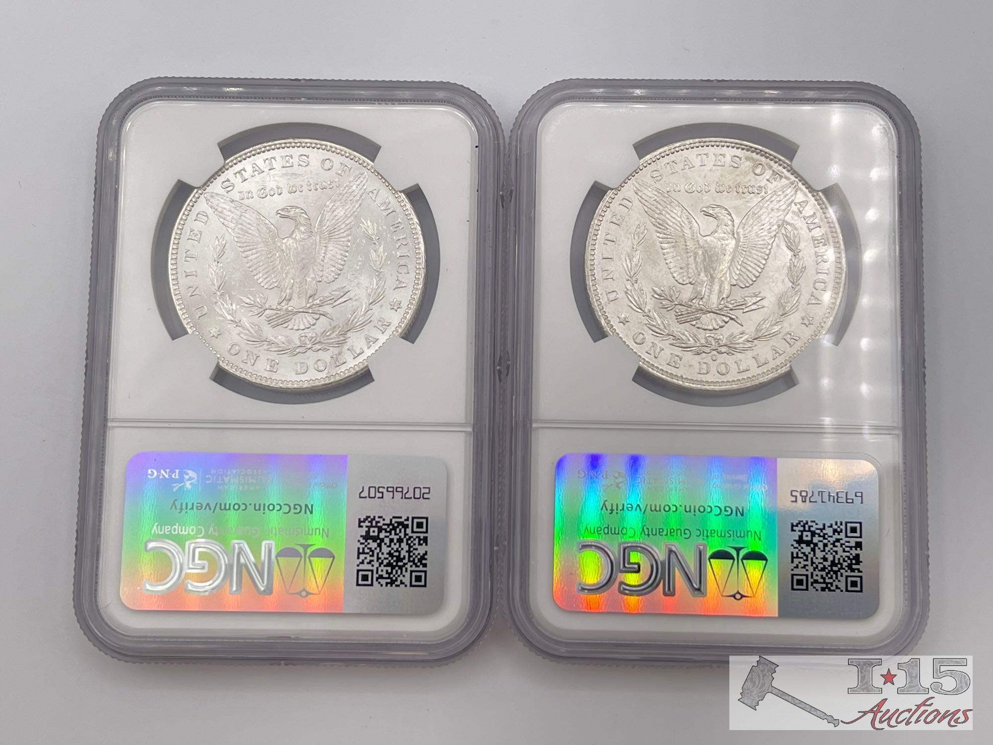 1882-P & 1883-O Morgan Silver Dollar