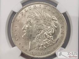 (2) 1921-P Morgan Silver Dollars