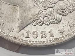(2) 1921-P Morgan Silver Dollars