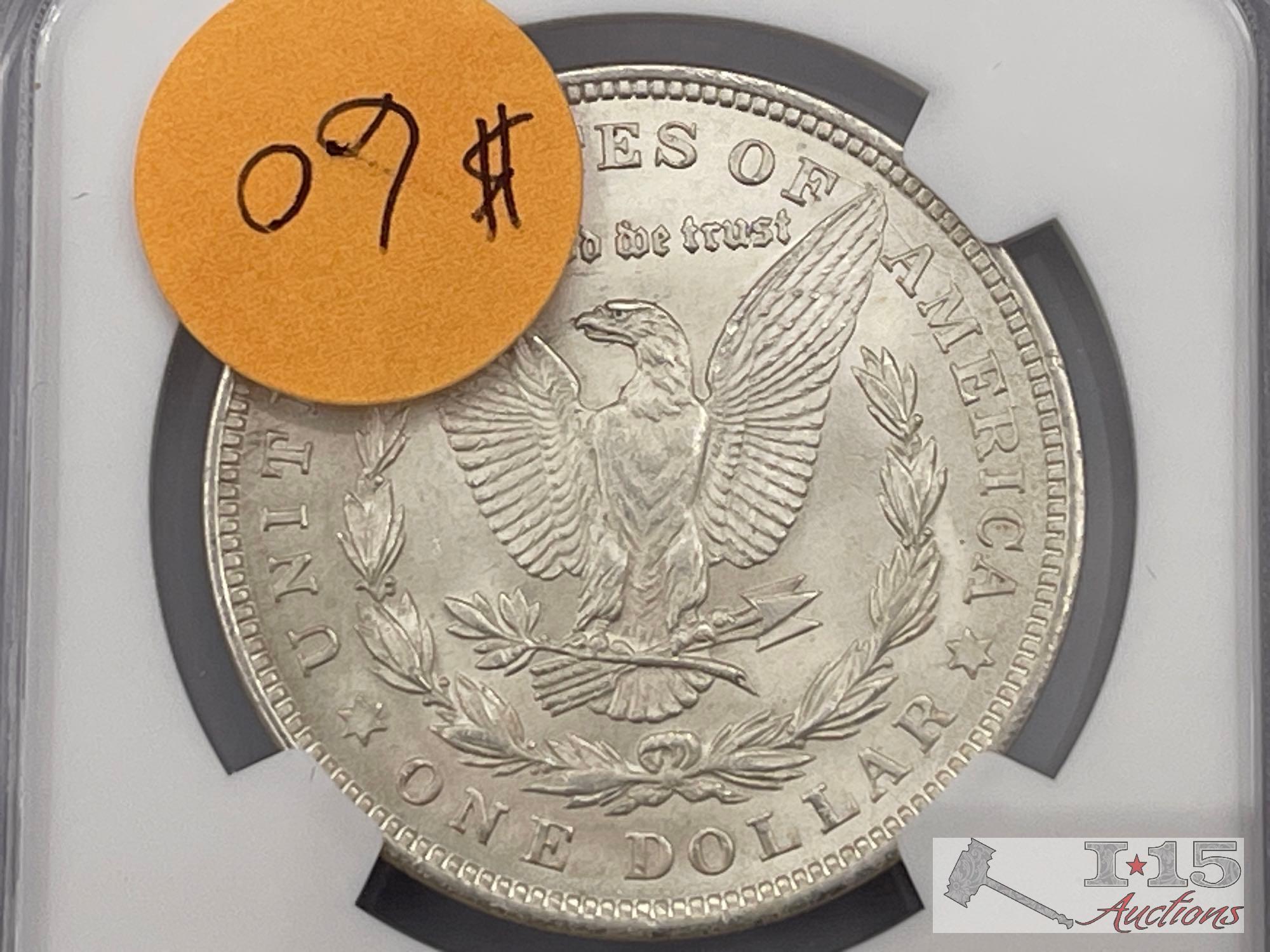 (2) 1921-P Morgan Silver Dollars