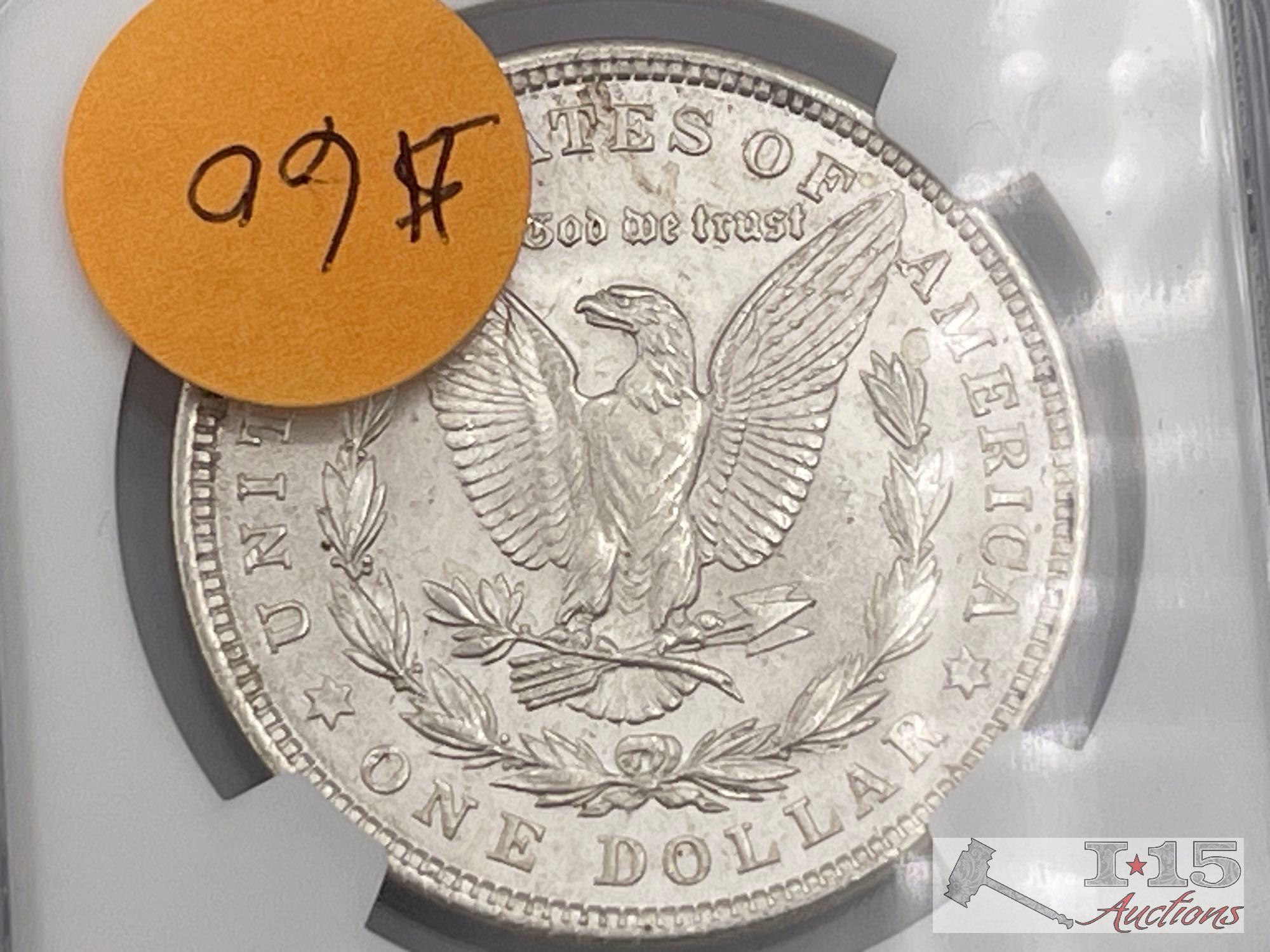 (2) 1921-P Morgan Silver Dollars