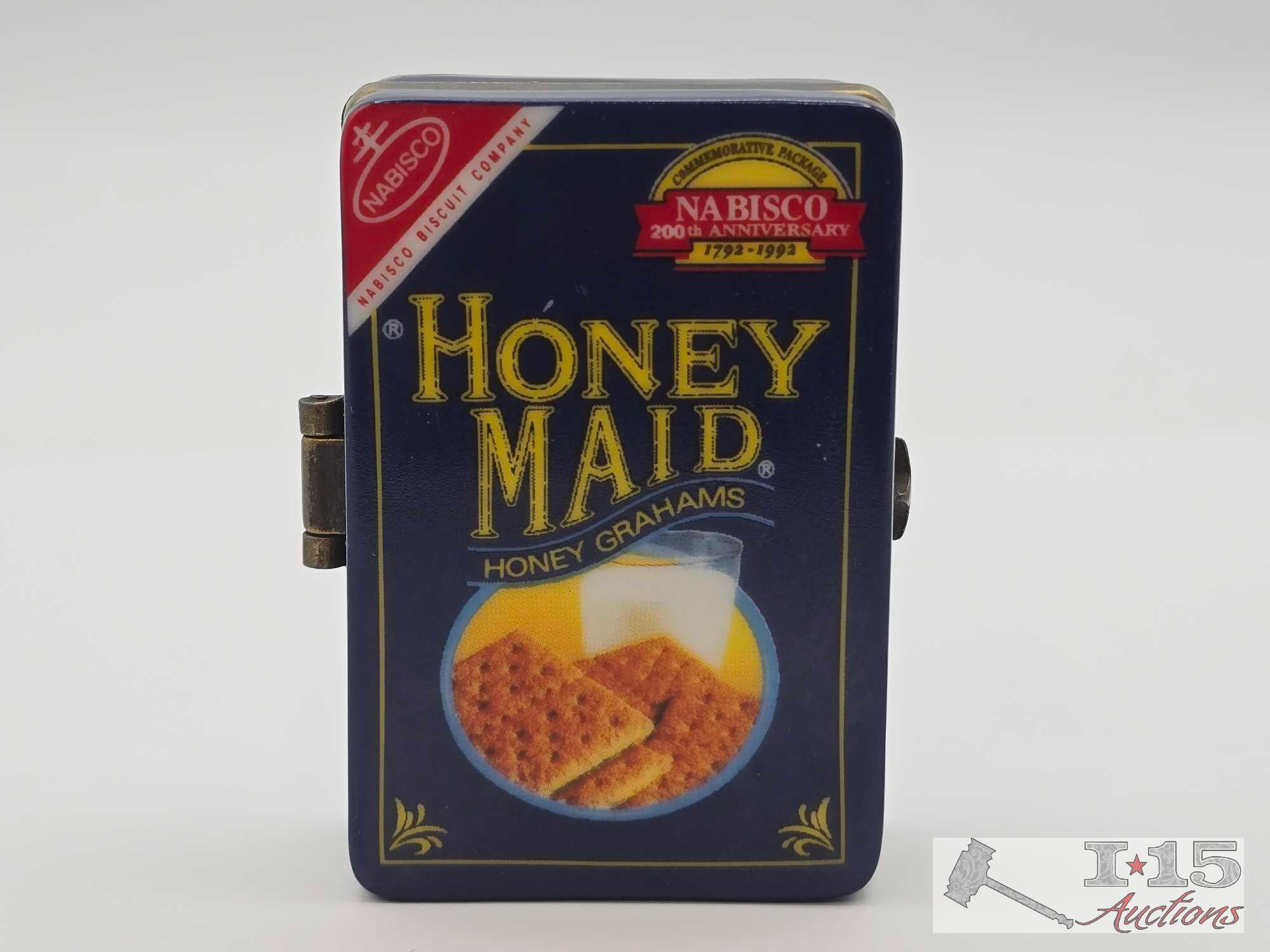 Honey Maid Crackers Nabisco PHB Collection Porcelain Hinged Box with Cracker Trinket