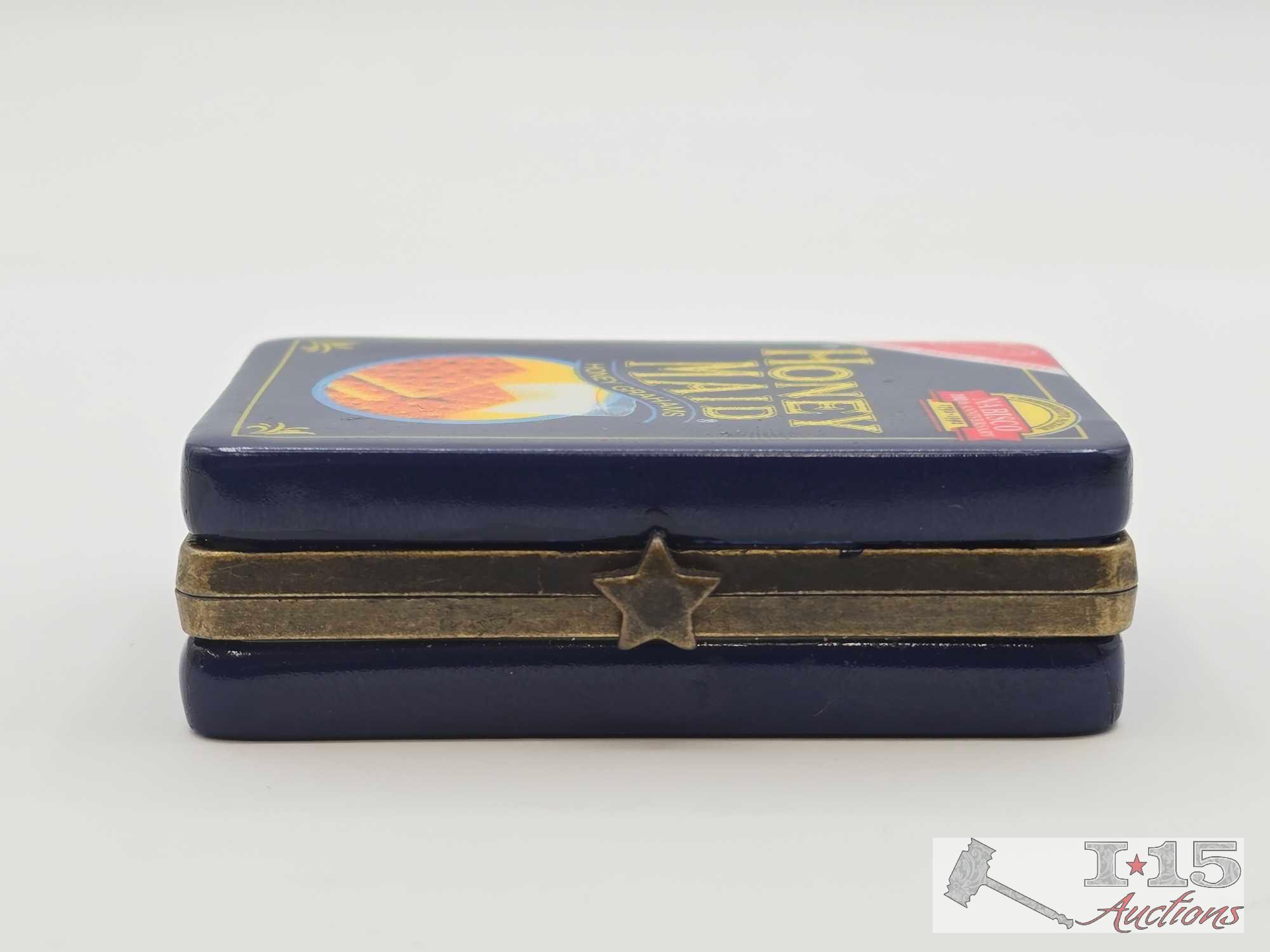 Honey Maid Crackers Nabisco PHB Collection Porcelain Hinged Box with Cracker Trinket