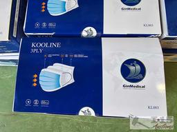 (20) Boxes Kooline 3Ply Disposable Protective Masks