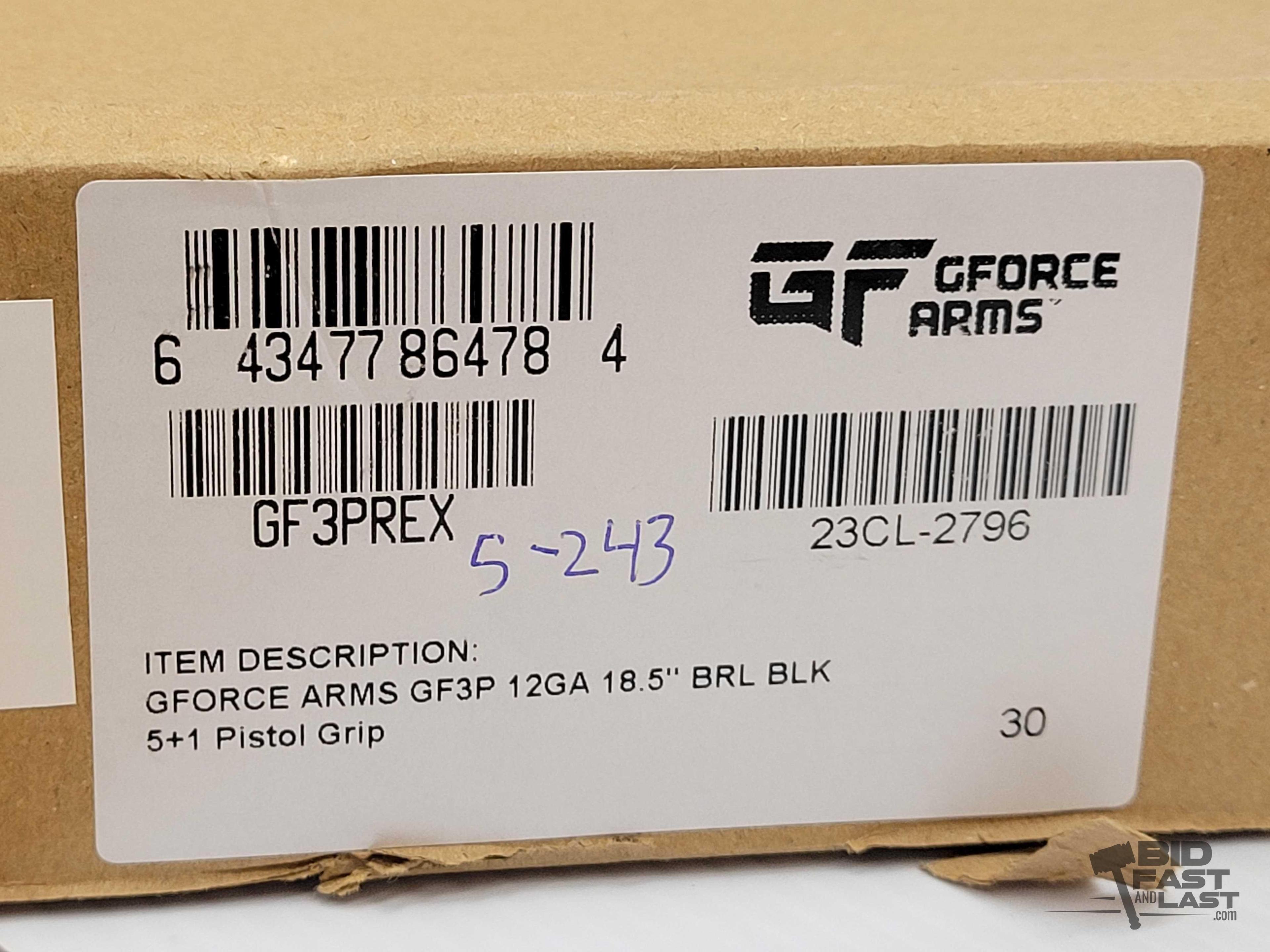 GForce GF3P 12 GA Pump-Action Shotgun