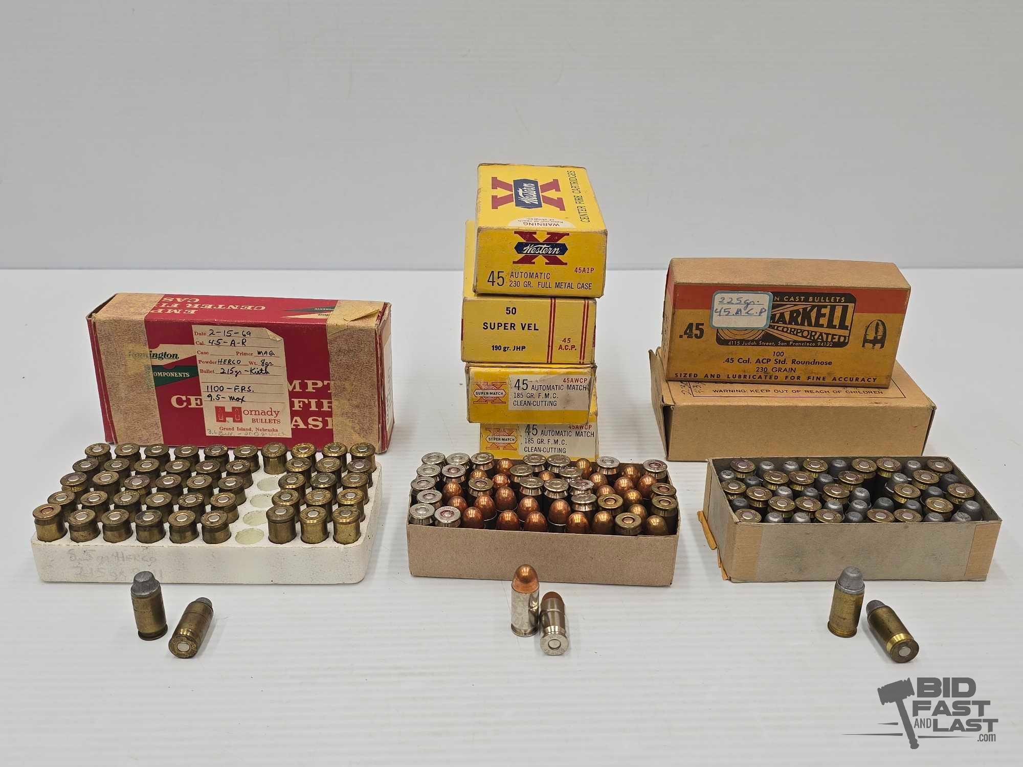 (330) Rounds of .45acp & .45auto Ammo