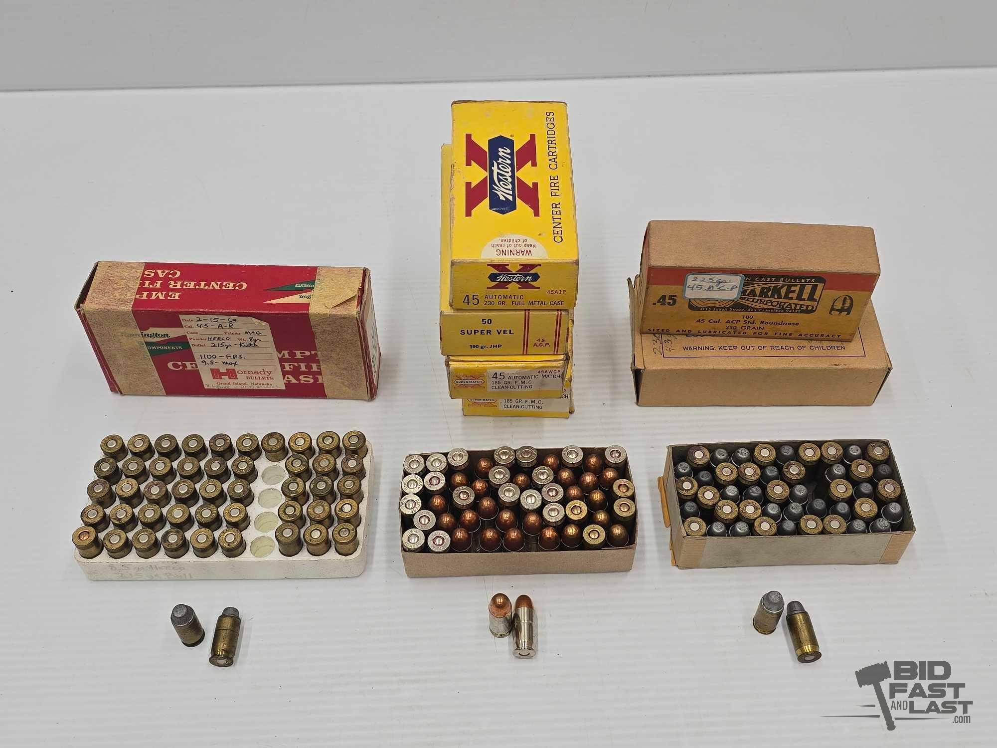(330) Rounds of .45acp & .45auto Ammo