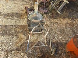 5 Gal Glass Water Jug with Wooden Create and Metal Stand