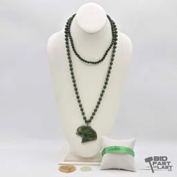 Jadeite Necklaces, Bangle and Pendants