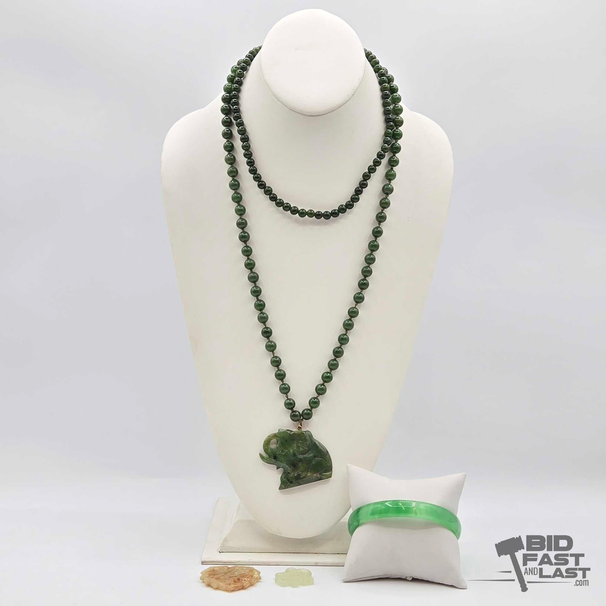Jadeite Necklaces, Bangle and Pendants