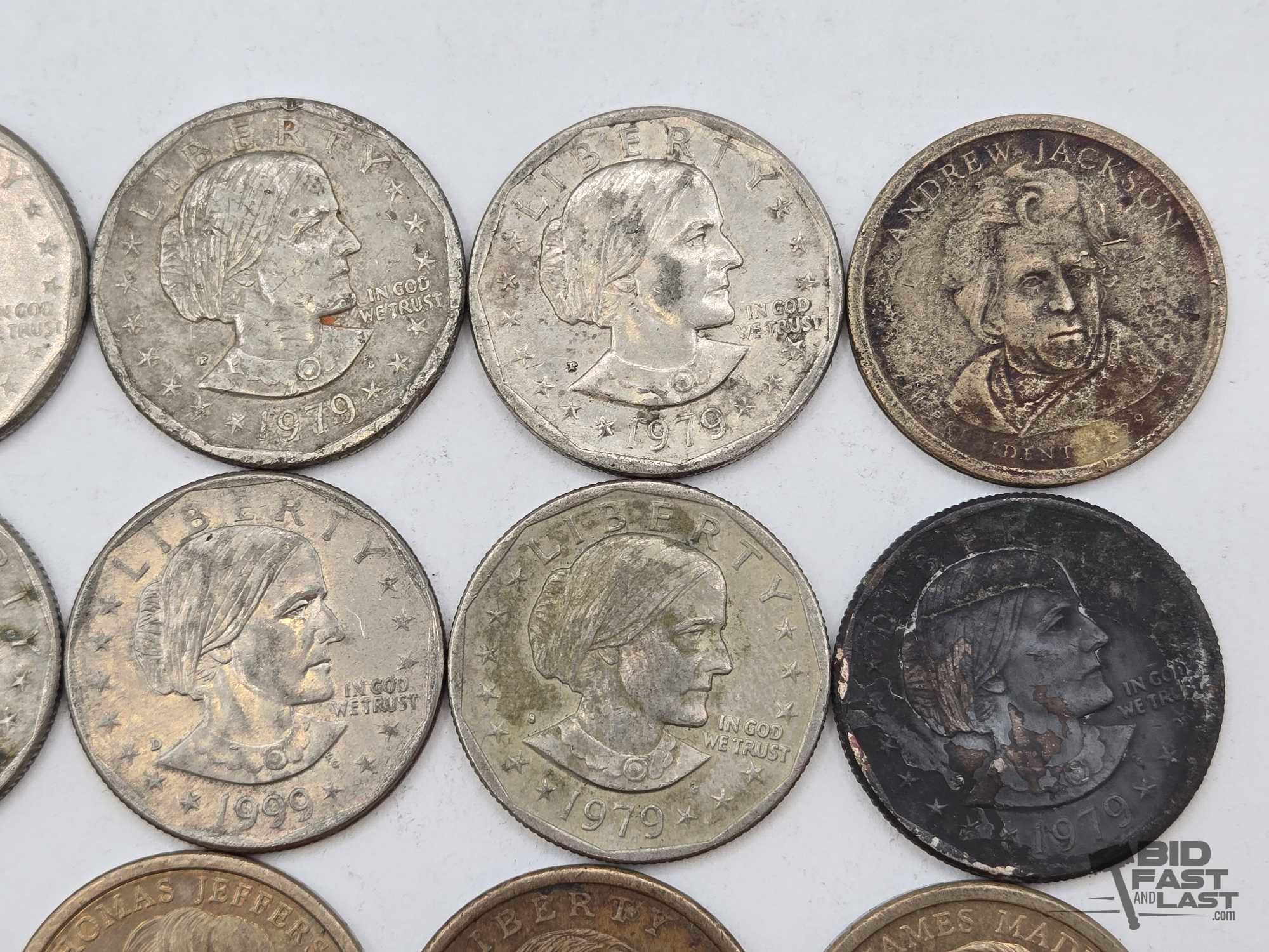 (22) $1 Dollar Coins