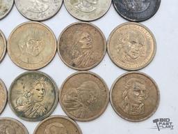 (22) $1 Dollar Coins