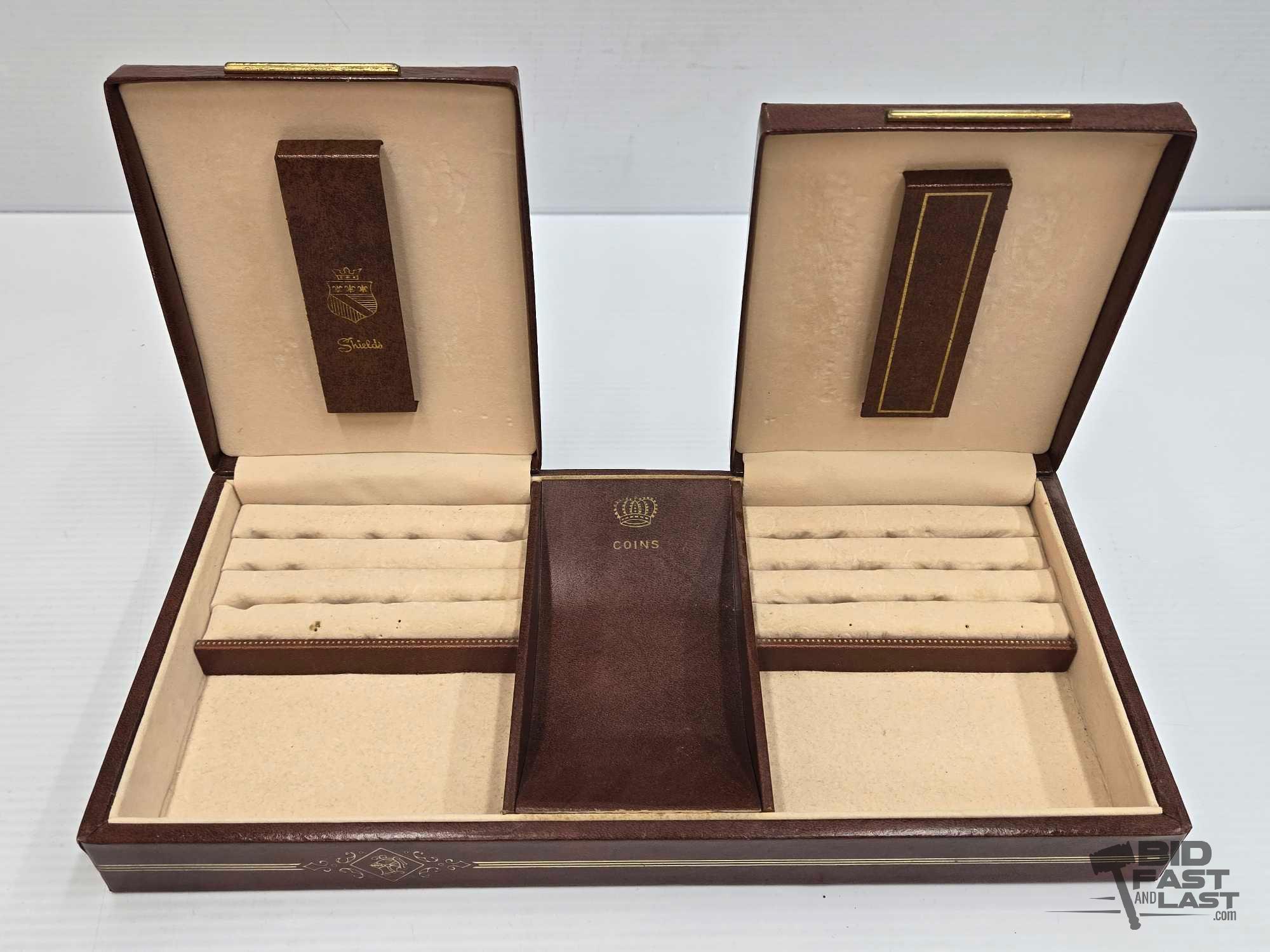 Engraved Tricket Box & Jewelry Box with Coin Tray