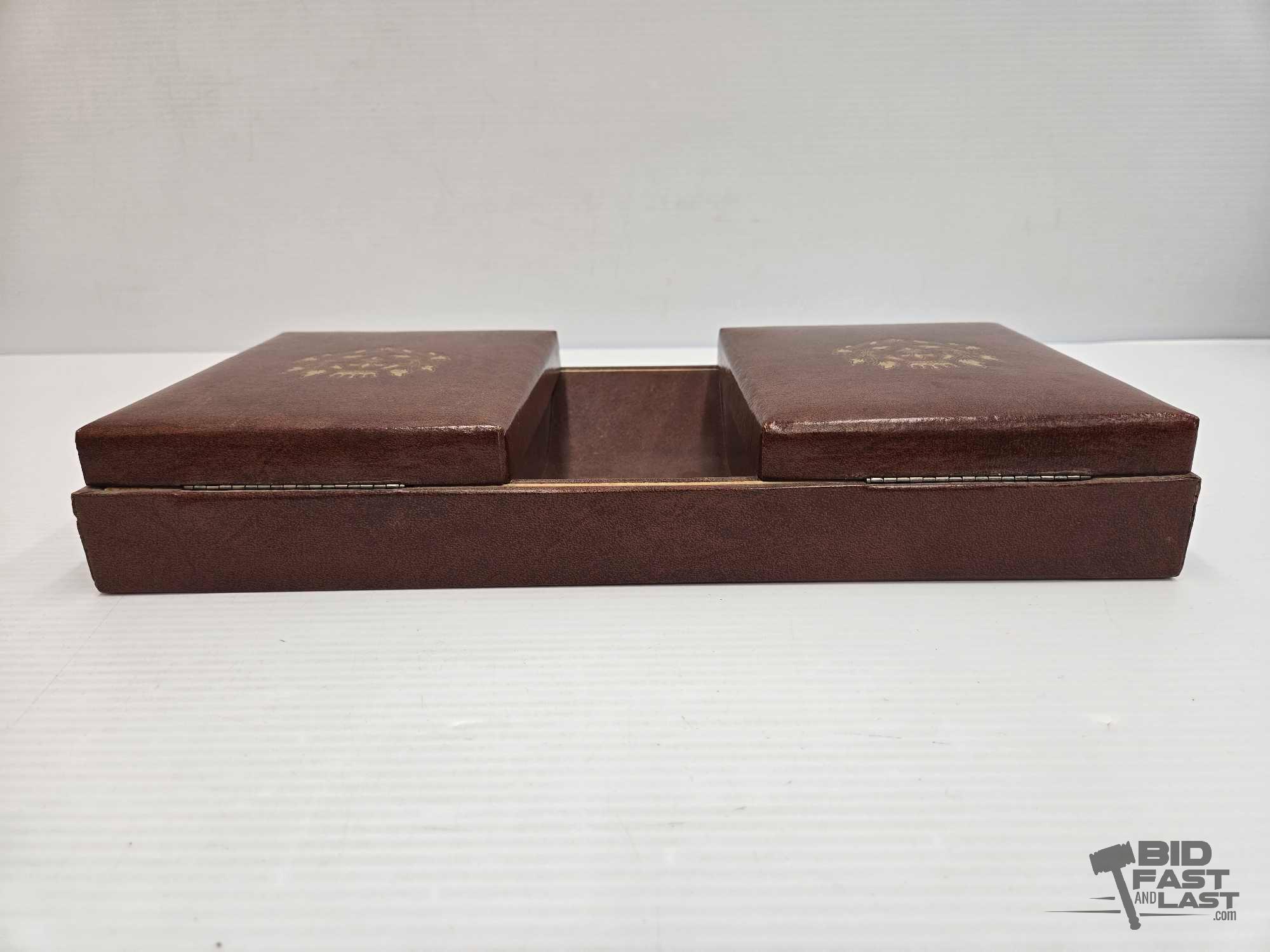 Engraved Tricket Box & Jewelry Box with Coin Tray