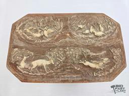 Engraved Tricket Box & Jewelry Box with Coin Tray