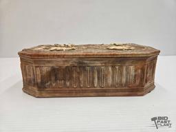 Engraved Tricket Box & Jewelry Box with Coin Tray
