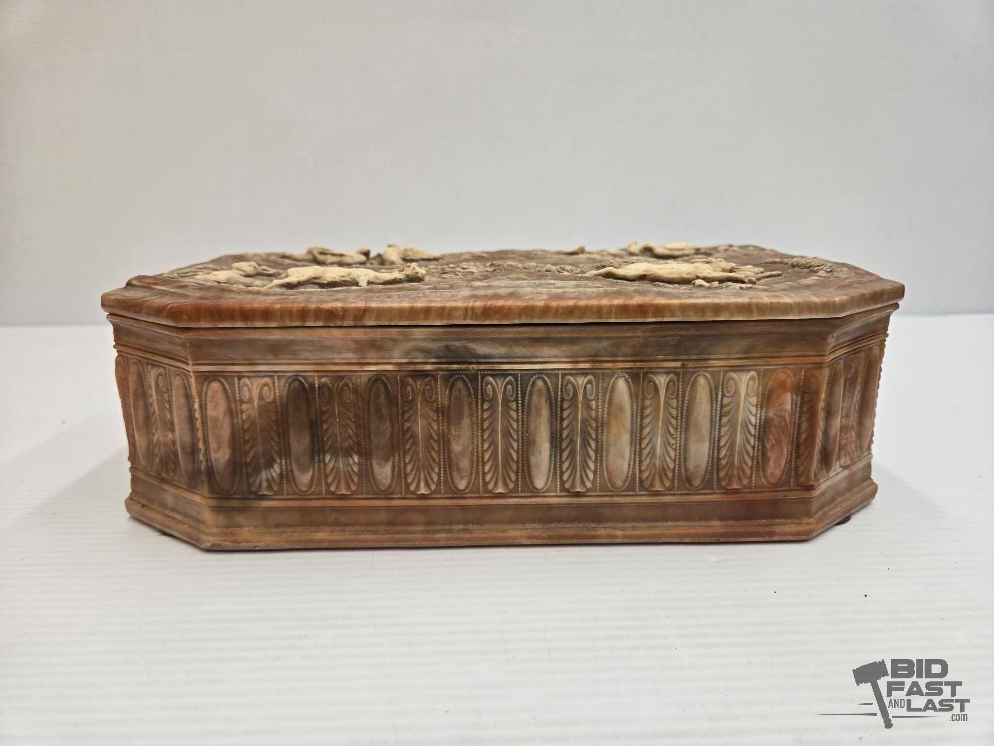 Engraved Tricket Box & Jewelry Box with Coin Tray