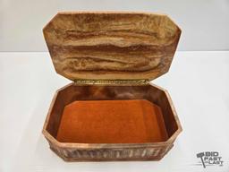 Engraved Tricket Box & Jewelry Box with Coin Tray