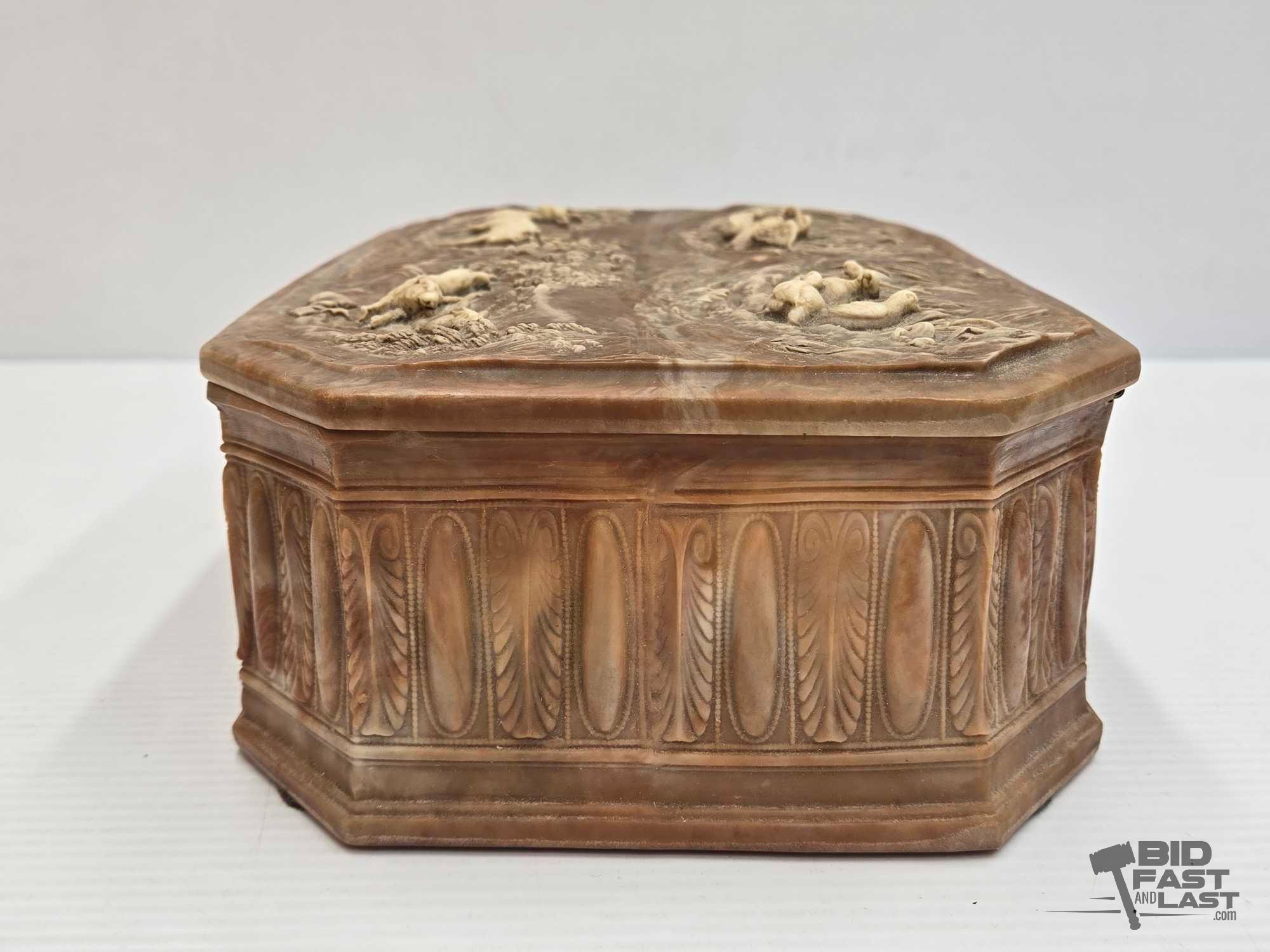 Engraved Tricket Box & Jewelry Box with Coin Tray