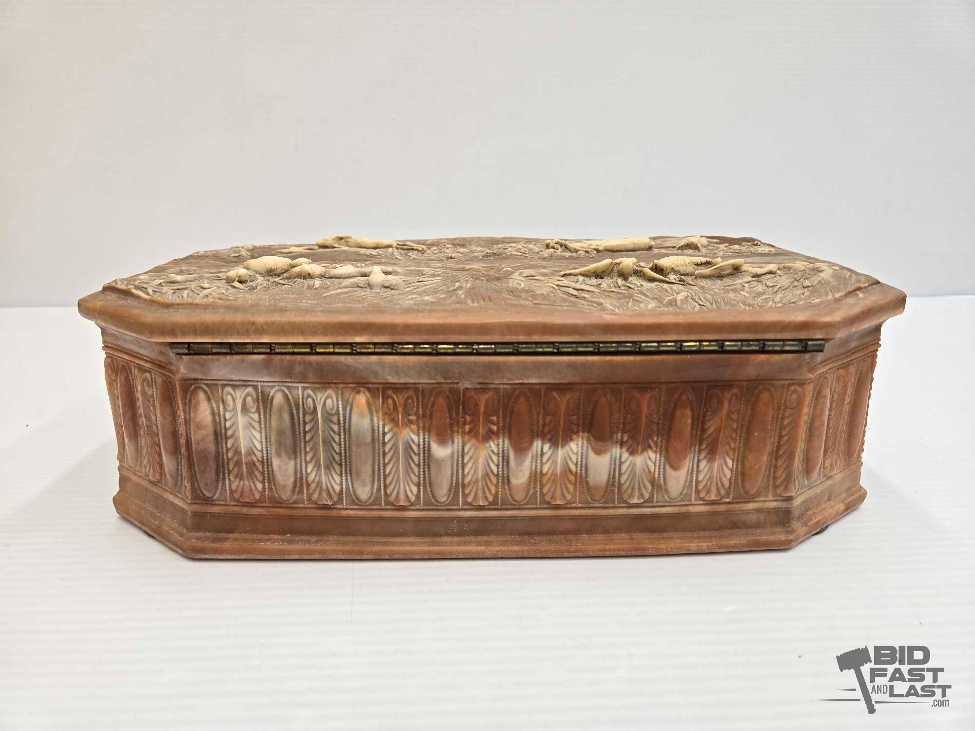 Engraved Tricket Box & Jewelry Box with Coin Tray