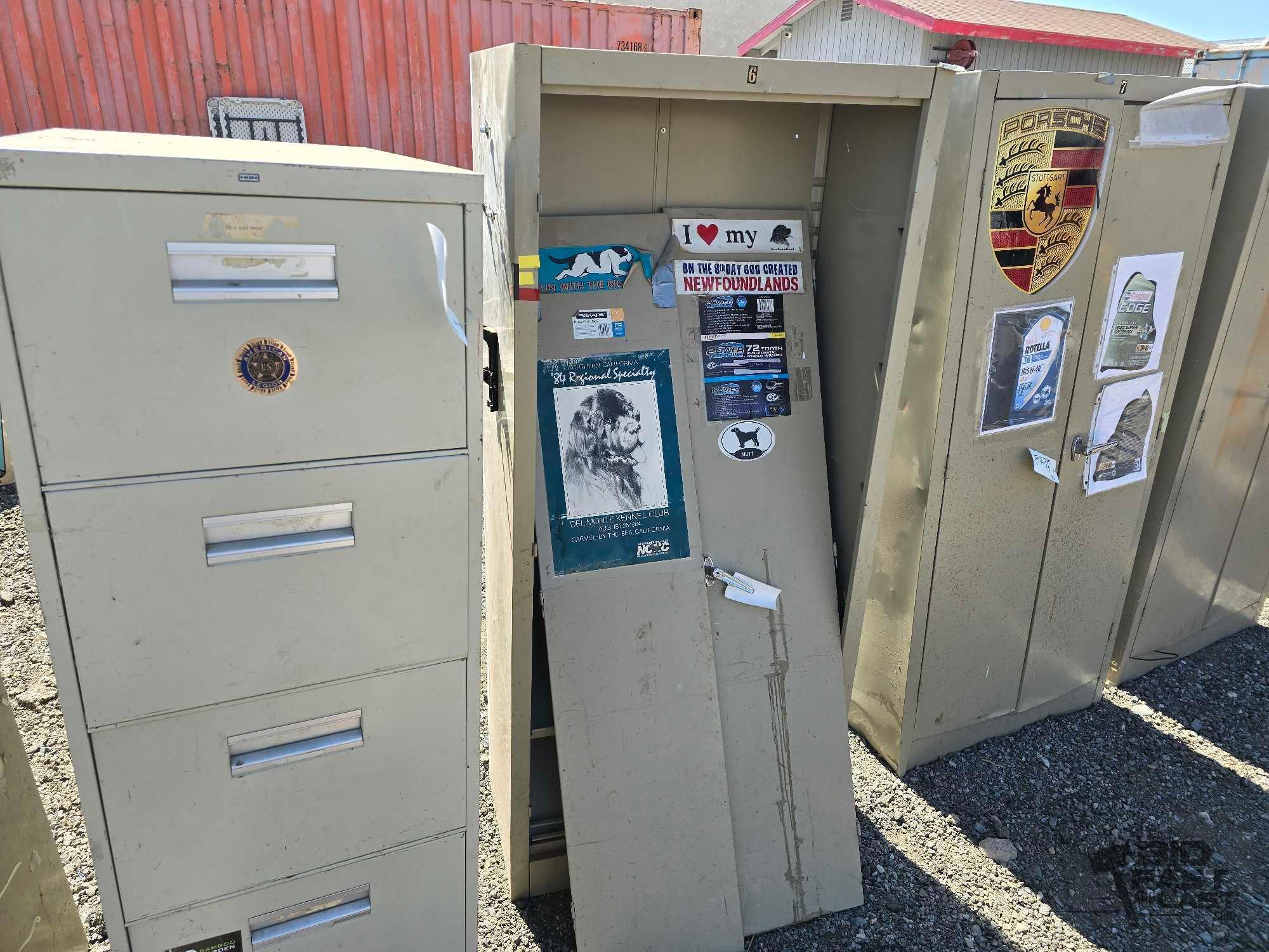 Metal Cabinet with Broken Doors