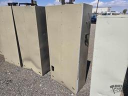 Metal Cabinet with Broken Doors