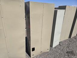 Metal Cabinet with Broken Doors