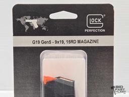 NEW!!! (5) G19 15rd 9mm Glock Perfection Magazines