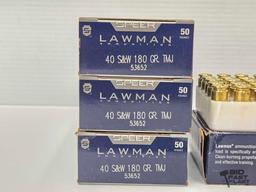 NEW!!! 200 Rounds Speer Lawman. 40 S&W 180gr Ammo