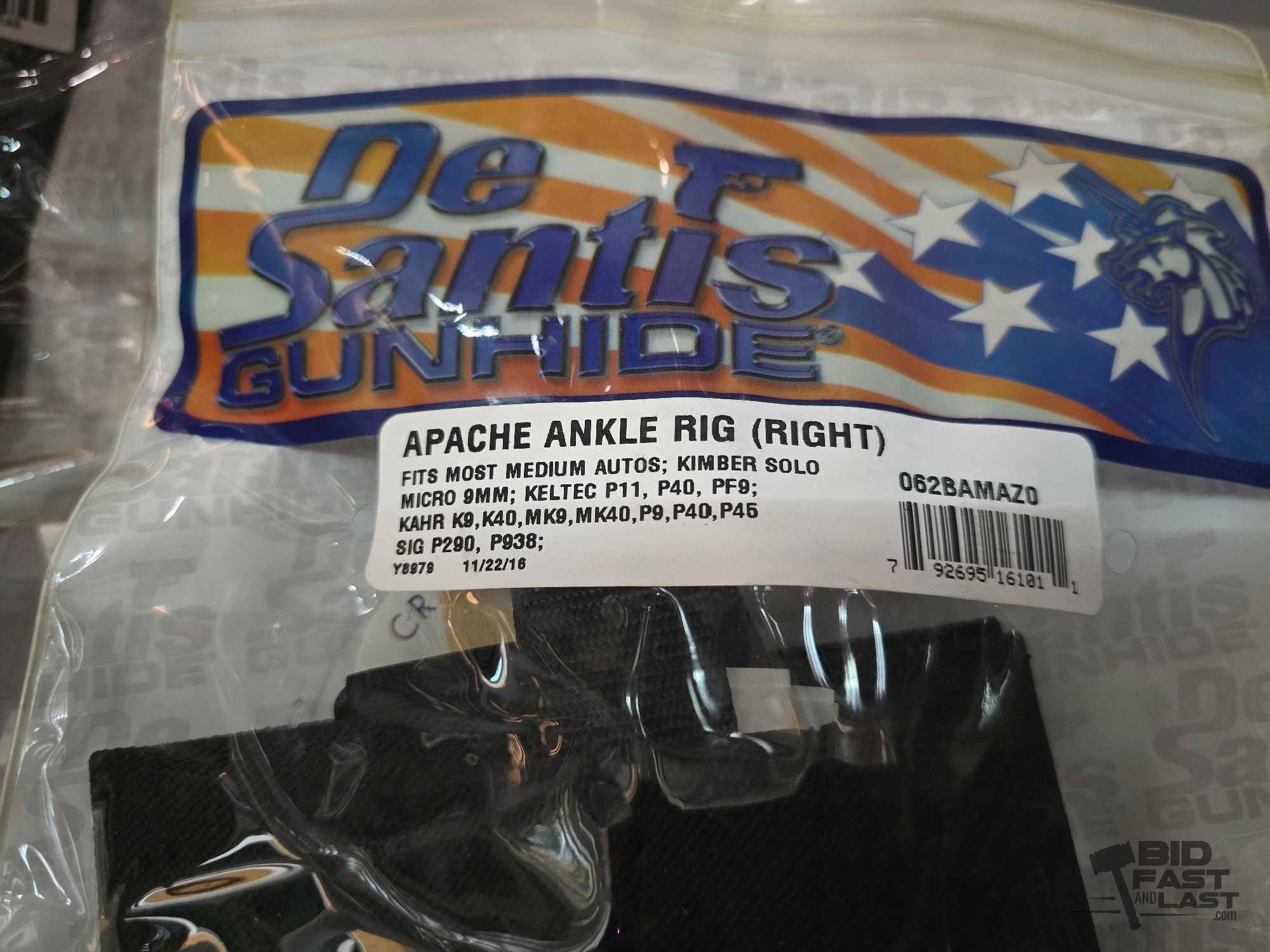 NEW!!! (2) De Santis Gunhide Apache Ankle (Right) Rigs