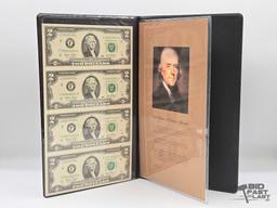 (4) 2003 $2 Green Seal Uncut U.S. Bills