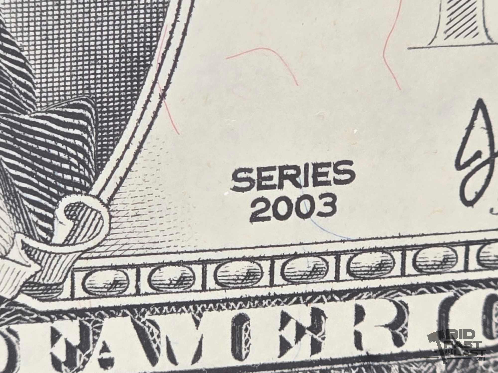 (4) 2003 $2 Green Seal Uncut U.S. Bills