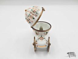 Cinderella's Coach With Heel Limoges Trinket Box