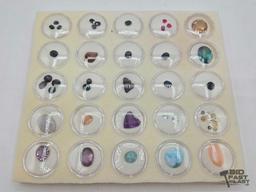 Over 30 Semi-Precious Stones in Sealed Casings
