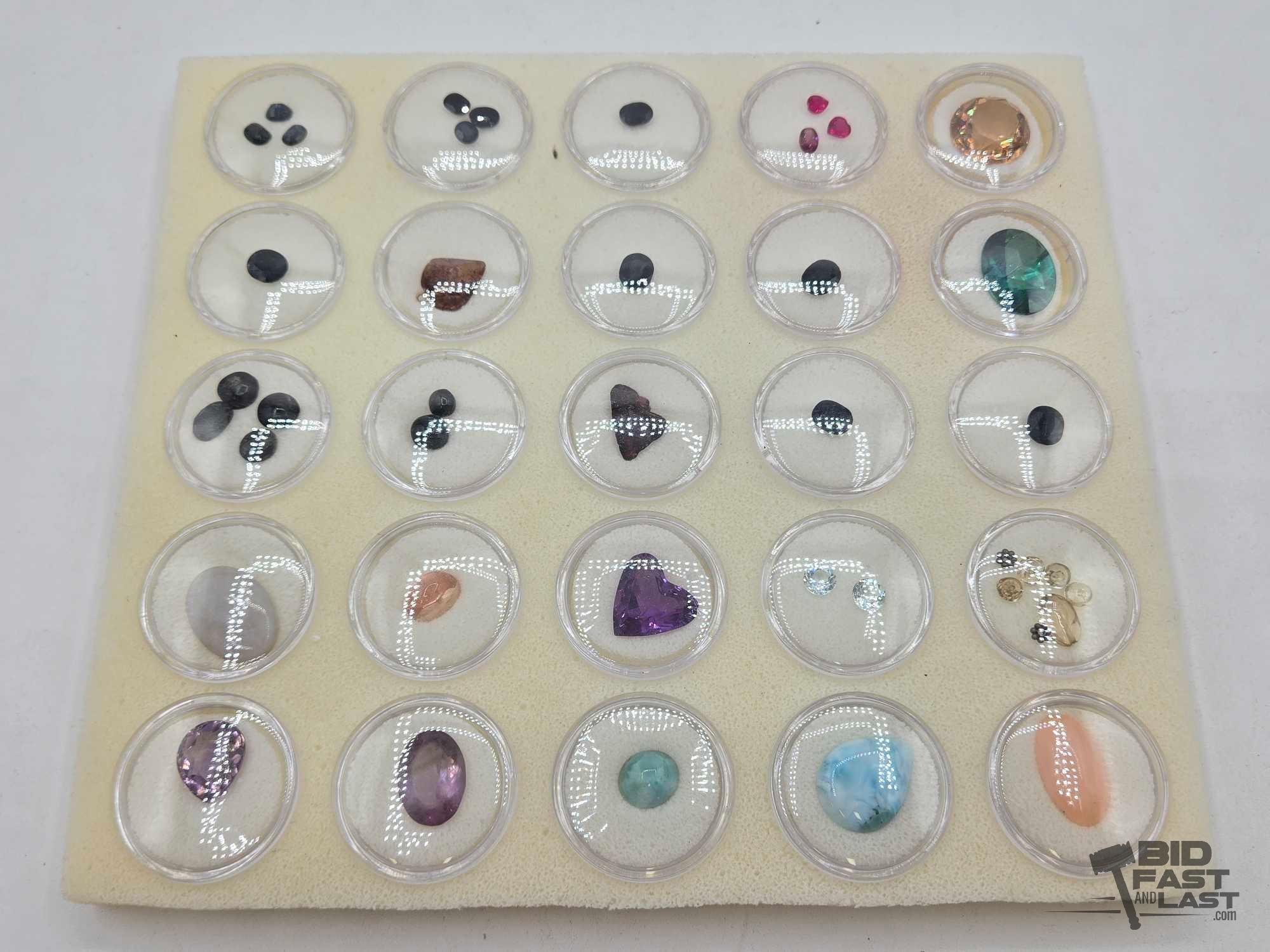 Over 30 Semi-Precious Stones in Sealed Casings